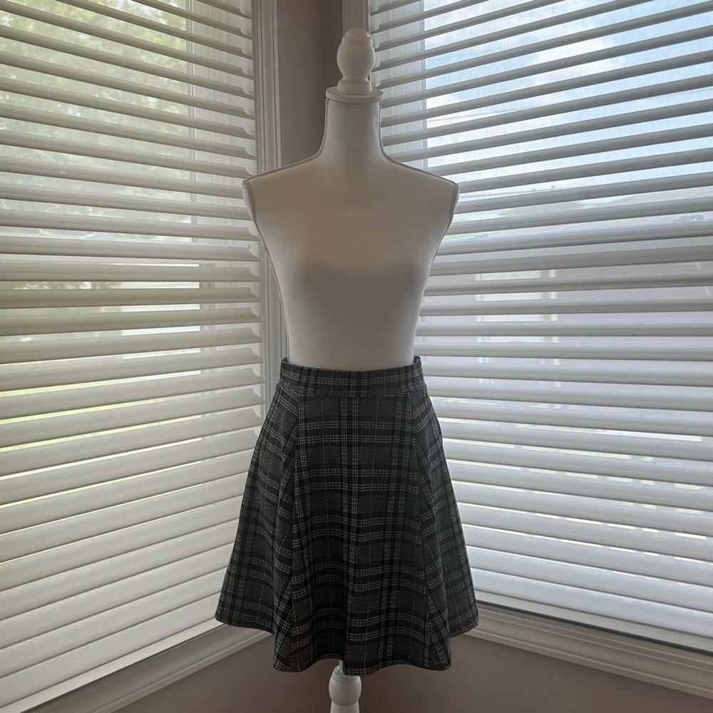 H&M Plaid Midi Skirt